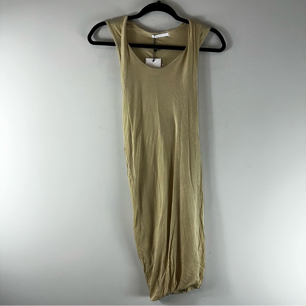John Elliott Twist Muscle Mini Tank Sand Tencel Women’s Festival Dress Size XS